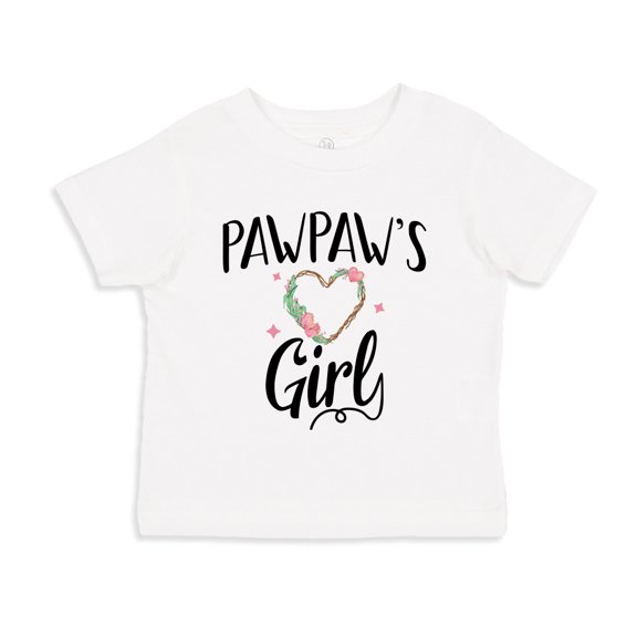 Pawpaw's Girl Toddler T-Shirt 5/6T White