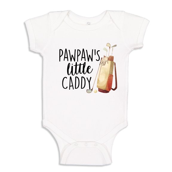 Pawpaw's Little Caddy Baby Bodysuit One Piece 24 mo White
