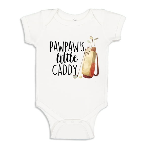 Pawpaw's Little Caddy Baby Bodysuit One Piece 6 mo White