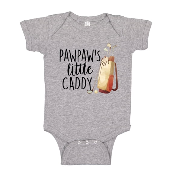 Pawpaw's Little Caddy Baby Bodysuit One Piece NB Athletic Heather