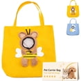 thumbnail image 1 of Pawpeek Bag, Pet Peek Carrier Bag, Cute Dew Head Bee-Shaped Pet Shoulder Bag, Portable Breathable Cat Carrier Pet out Bag for Small Cat Dog Outdoor Travel Camping (Bee, L), 1 of 6