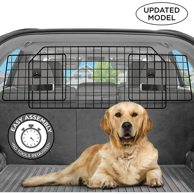 Pawple Pet Dog Barrier, Adjustable Steel Car Divider, Universal