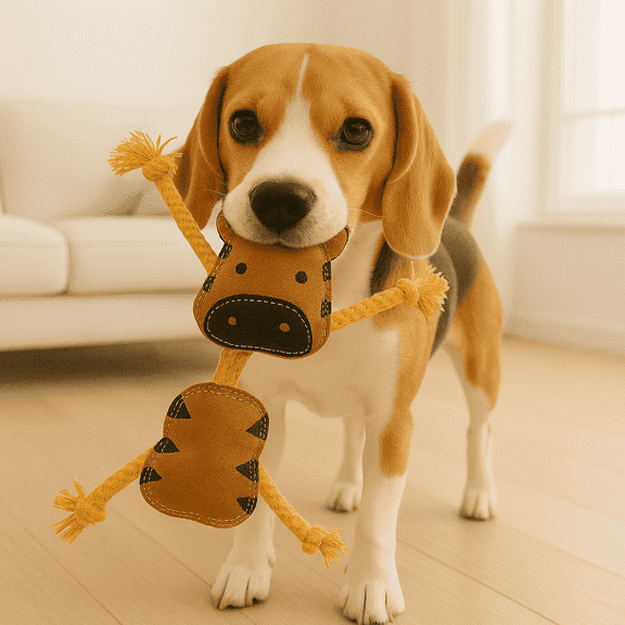 Pawpourri Brown Zebra Rope and Chew Toy for Dogs and Cats