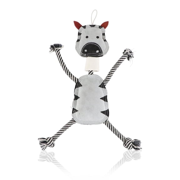 Pawpourri Grey Zebra Rope and Chew Toy for Dogs and Cats