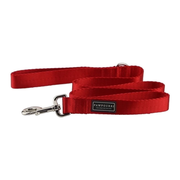 Pawpourri Polyester Dog Leash with Strong Hook | Training and Walking Long Dog Leash for Medium to Large-Sized Dogs (Red, L)