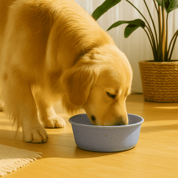 Premium Anti-Skid Stainless Steel Dog Bowl, Easy to Clean Pet Feeder by Pawpourri, 32.1 fl oz, Grey