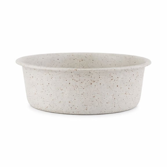 Premium Anti-Skid Stainless Steel Dog Bowl, Easy to Clean Pet Feeder by Pawpourri, 60.8 fl oz, Offwhite
