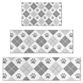 thumbnail image 1 of Pawprints Argyle Kitchen Rugs Sets Of 3,Kitchen Runner Rugs Non Skid Washable,Decorative Kitchen Floor Mats for Kitchen,Sink,Laundry,17"x30"+ 17"x47" + 17"x59", 1 of 6