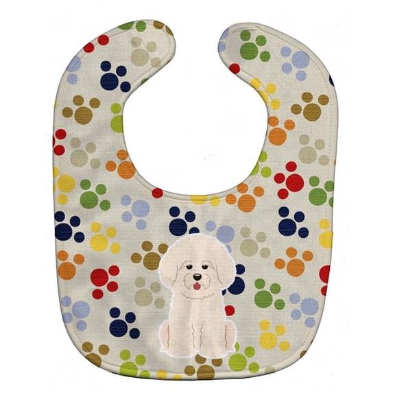 Pawprints Bichon Frise Baby Bib