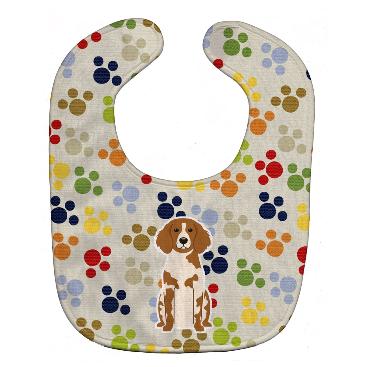 Pawprints Brittany Spaniel Baby Bib