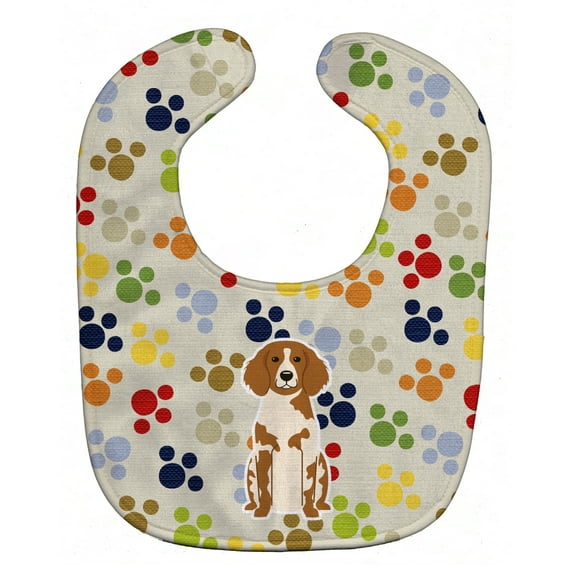 Pawprints Brittany Spaniel Baby Bib