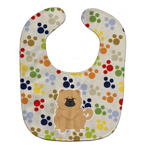 Pawprints Chow Chow Cream Baby Bib