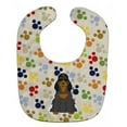 thumbnail image 1 of Pawprints Cocker Spaniel Black Tan Baby Bib, 1 of 1