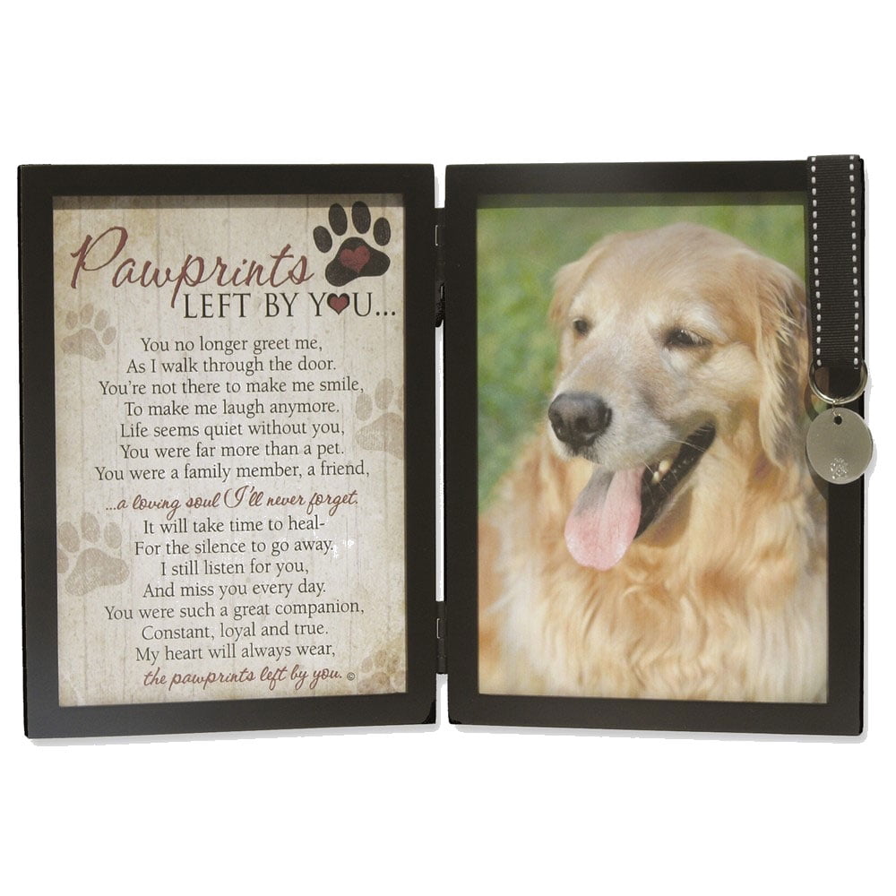 Pawprints Remembered Pet Memorial Picture Frame with Hanging Pendant — Pet  Memory Shop