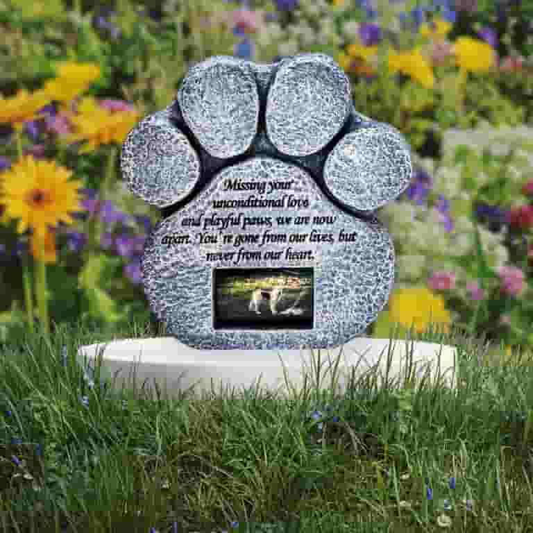 Pawprints Remembered Paw Print Pet Memorial Stone Outdoor