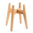 thumbnail image 1 of Pawque Bamboo Elevated Dog Bowl Stand 13" Height, Adjustable Width 7.5"-11" inches Raised Pet Bowl Stand for Dogs and Cats, 1 of 8