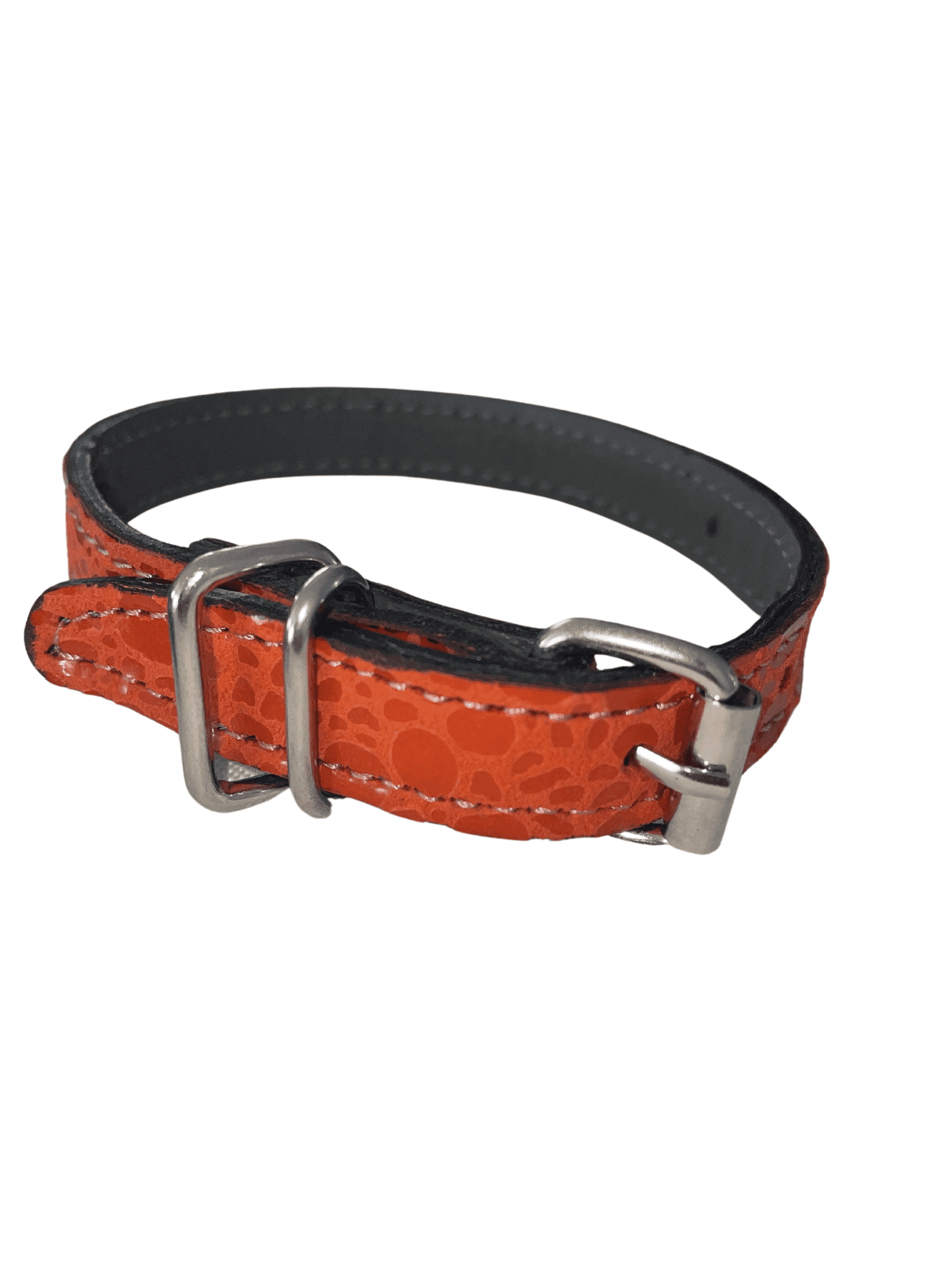 Pawre Genuine Leather Pet Collar Small x Sunset Orange