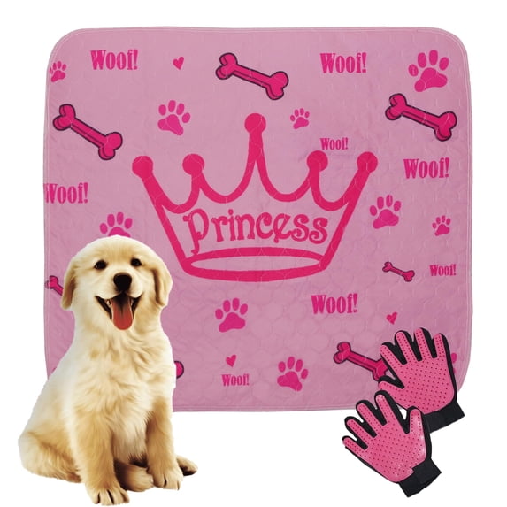 Pawriffic Lifestyle Washable Reusable Waterproof Dog Pads, 2 Pack (Pink) size 34 x 36
