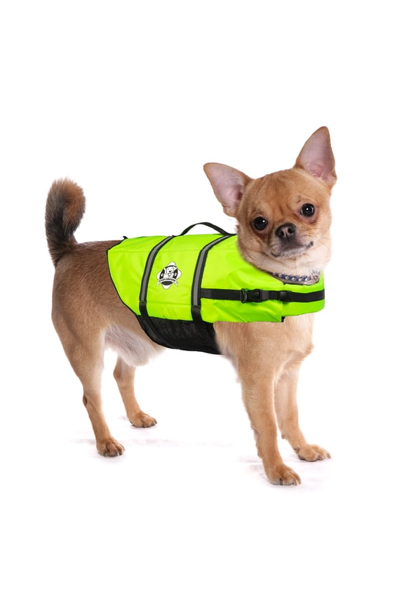 1100 Dog Life Jacket, Neon Yellow - XX-Small