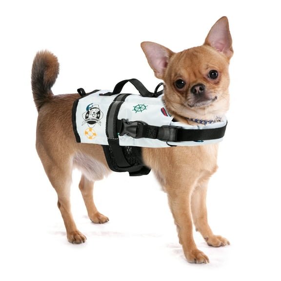 Paws Aboard Doggy Life Jacket XXS-Nautical Dog, Pk 1, Paws Aboard