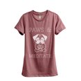 thumbnail image 1 of Paws And Meditate Women's Fashion Relaxed T-Shirt Tee Heather Rouge Small, 1 of 3