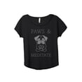 thumbnail image 1 of Paws And Meditate Women's Fashion Slouchy Dolman T-Shirt Tee Heather Black Small, 1 of 3