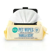 Precious Tails Paws & Bones Pet Wipes, Hypoallergenic Dog Grooming Wipes, Vanilla, 110 Count