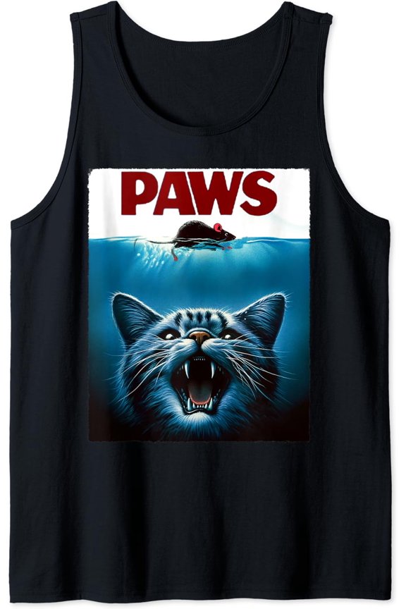 Paws Cat And Mouse Parody Cat Tank Top Size S-3XL