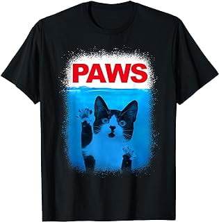 Paws Cat Meme Humor Funny Kitty Lover Funny Cats Mom Dad T-Shirt