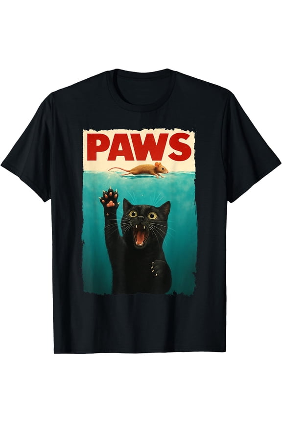 Paws Cat Mouse Funny Cat Lover Gifts For Men Women Boy Kid T-Shirt, Unisex T-Shirt