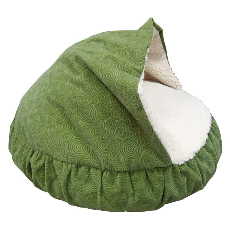 Paws & Claws Spiro Embossed Micro Velvet Round Burrow Bed