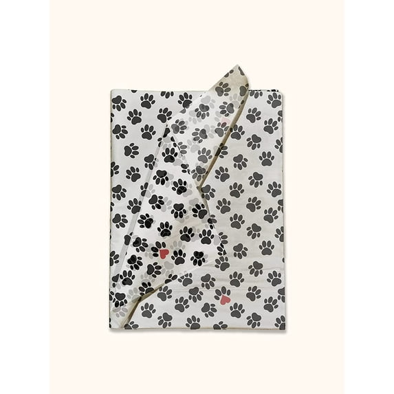 Paws Decorative Printed Tissue Paper 24 Sheets of 20"x30"