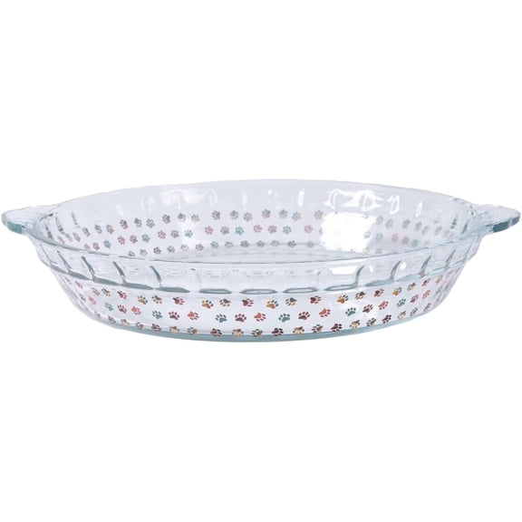 Paws Delight Glass Pie Plate