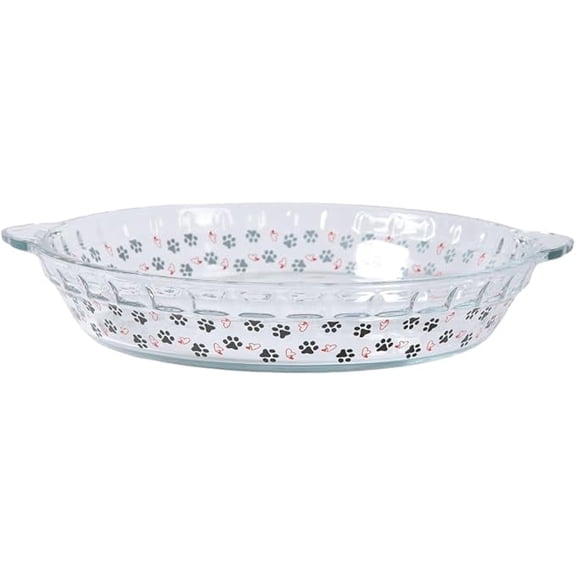 Paws Delight Glass Pie Plate