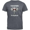 thumbnail image 1 of Paws - Elephant Your Opinion is Irrelephant Dark Heather Grey Adult T-Shirt - 2X-Large, 1 of 1