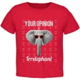 thumbnail image 1 of Paws - Elephant Your Opinion is Irrelephant Red Toddler T-Shirt - 3T, 1 of 1