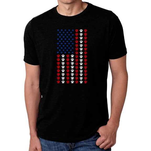 Paws Flag - Men's Premium Blend Word Art T-Shirt