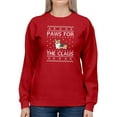 thumbnail image 1 of Paws For The Claus Sweatshirt Women -Smartprints Designs, Female Medium, 1 of 4