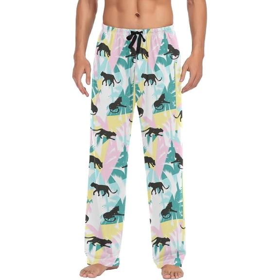 Paws Pajama Pants Mens Lounge Pants Lightweight Men Pajama Bottoms with Pockets Drawstring