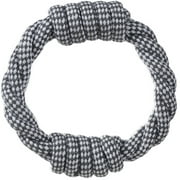 Paws & Pals Dog Teething Play Toy Cotton-Braided Chew Rope, Black