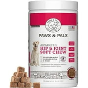 Paws & Pals Glucosamine for Dogs (240 Soft Chews) Advanced Hip and Joint Supplements for Dogs Vet Formulated with Chondroitin & MSM for Mobility Support Tasty Flavor