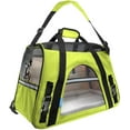 thumbnail image 1 of Paws & Pals Pet Carrier Airline Approved Soft-Sided Dogs Cats Kitten Puppy Carrying Bag (Green)(Large), 1 of 7