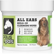 Paws & Pals Pet Wipes All Ears Build-Up Cleansing for Dog and Cat (100 Count)
