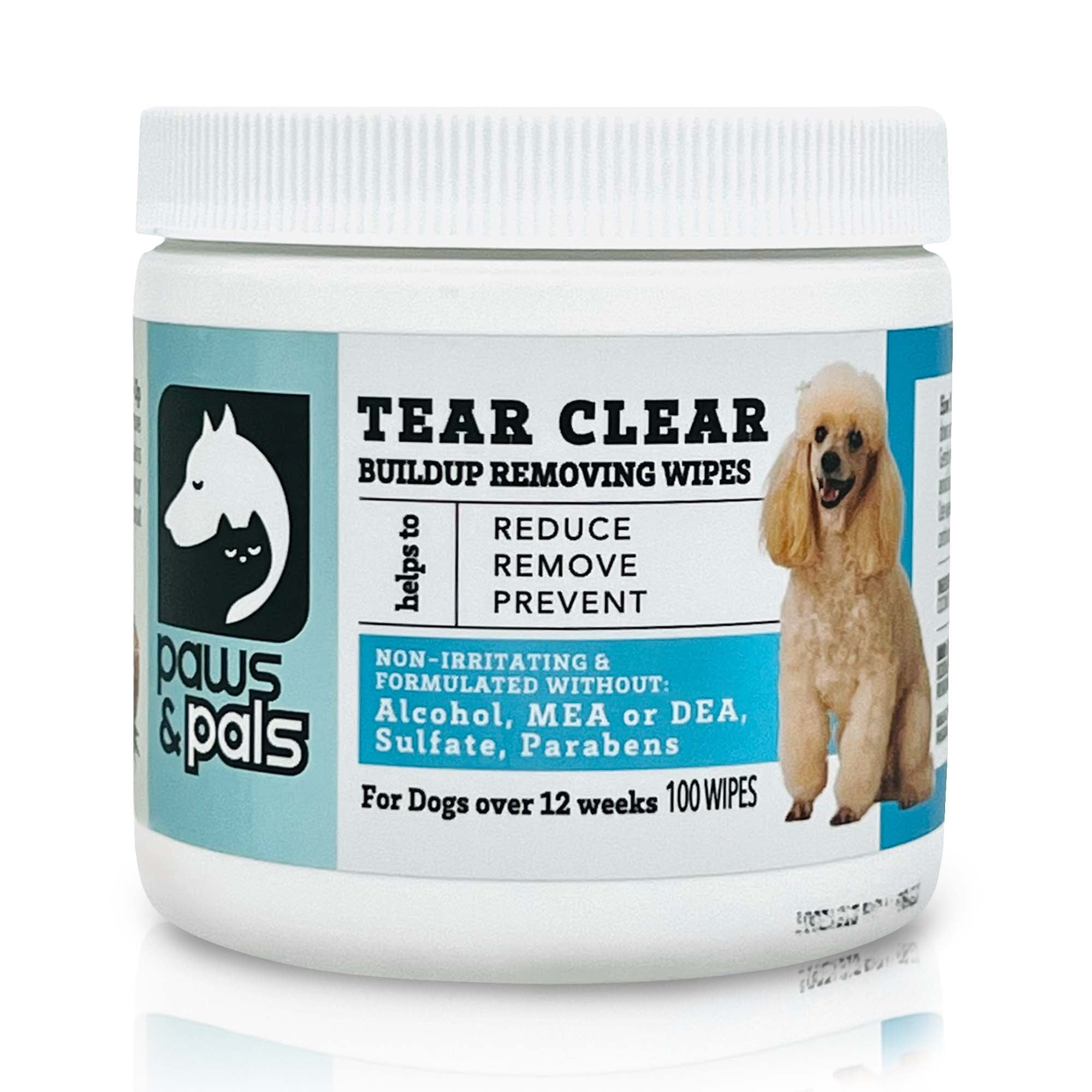 Paws & Pals Pet Wipes Tear Clear Buildup Removing Wipes for Dog and