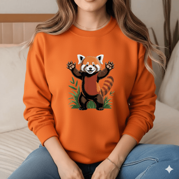 Paws Panda Red Panda Paws Up Cute Kawaii Animal Lover Festive Sweatshirt, up to size 5XL