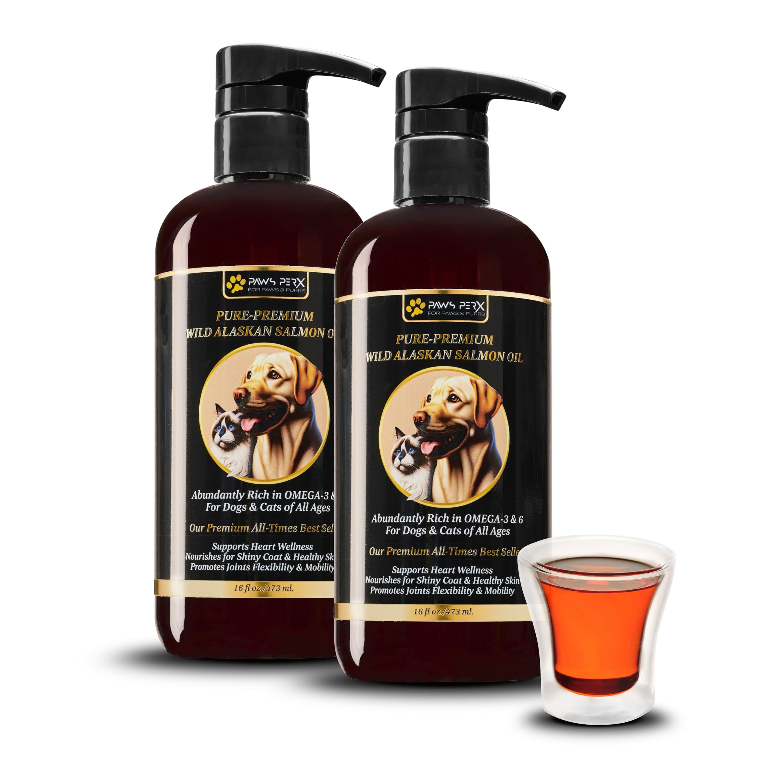 Paws PerX PremiumPure Salmon AIF4 Oil; Natural Caught Fish Dogs & Cats