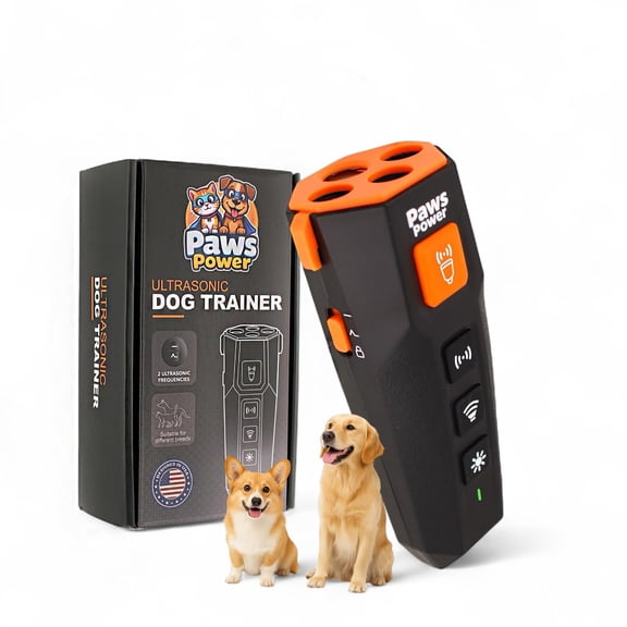 Paws Power Dog Bark Deterrent Devices for Own or Neighbors Dog, Ultrasonic Anti Barking Device for Dogs with 6 Modes, 2530Hz Frequency, Rechargeable, Safe Dog Training Tool for Indoor Outdoor Use