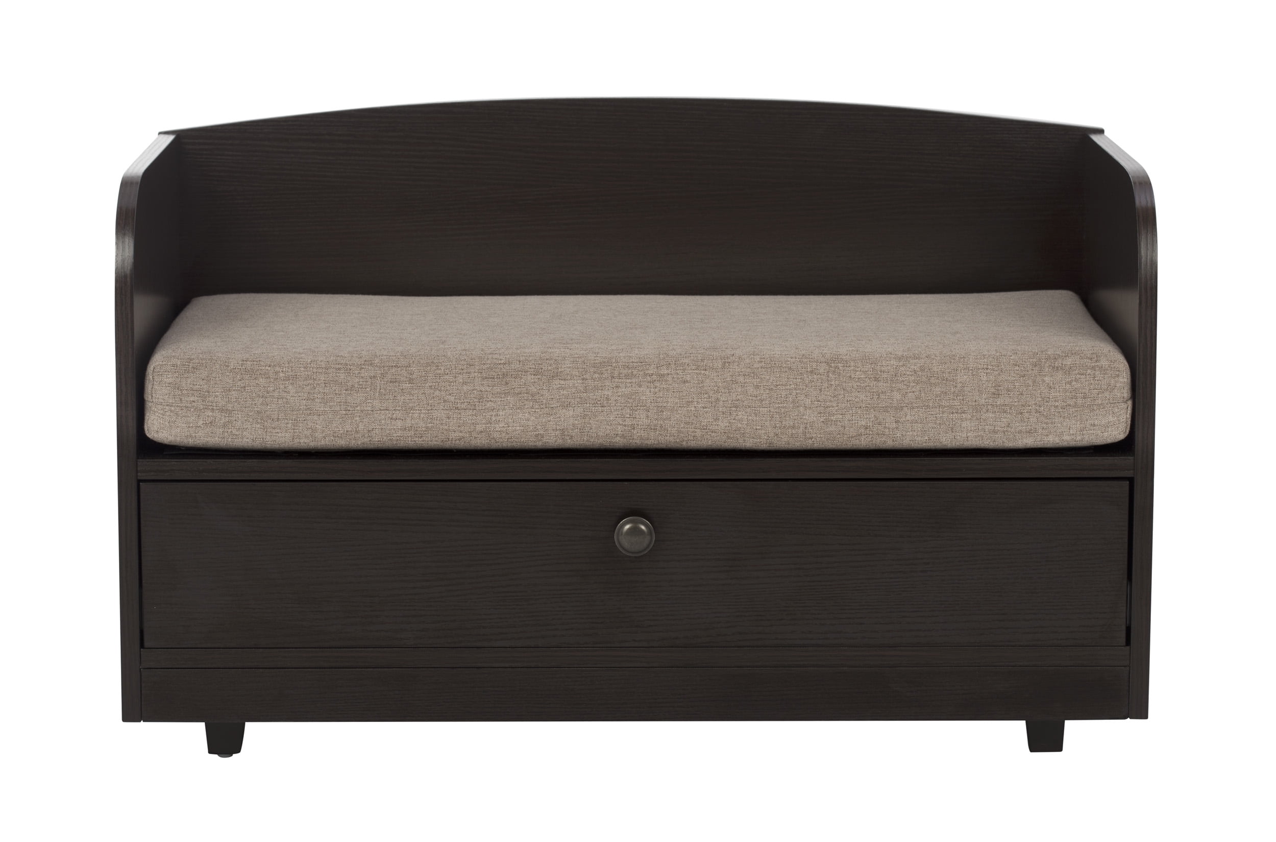 Espresso X-Small Pet Bed with Storage Drawer and Sand Cushion