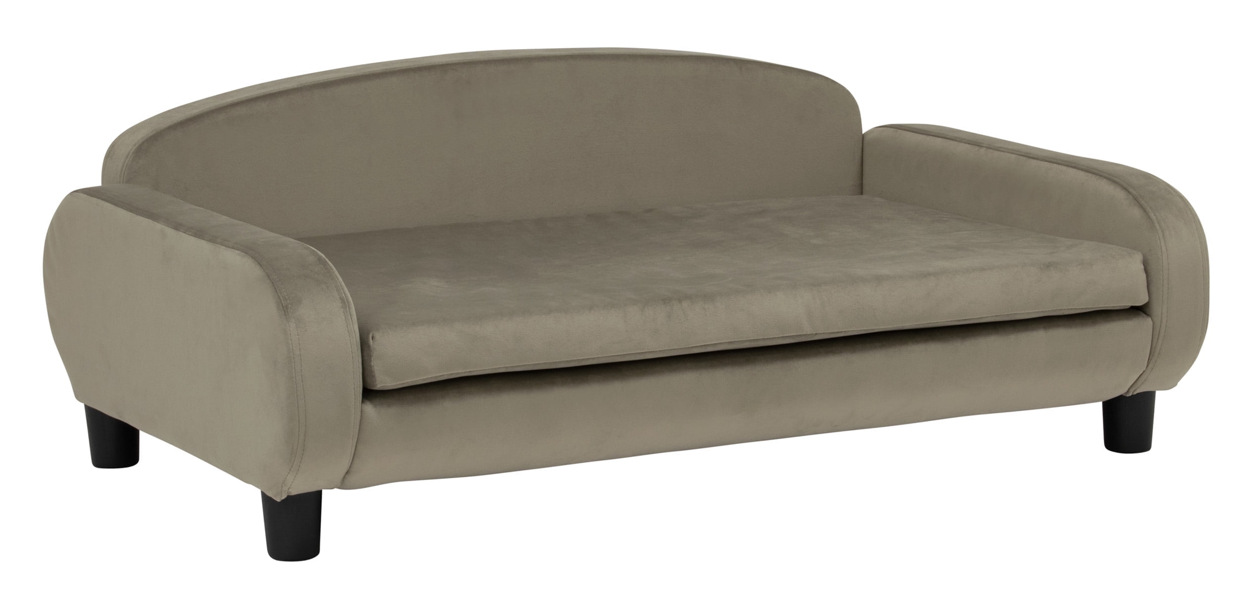 Paws & Purrs Multi-Cat Sofa Bed – 41.5″ Wide Elevated Pet Couch with 3″ Foam Mattress, Removable Machine-Washable Cover – Stylish Indoor Pet Furniture for Two or More Cats and Dogs, Ash