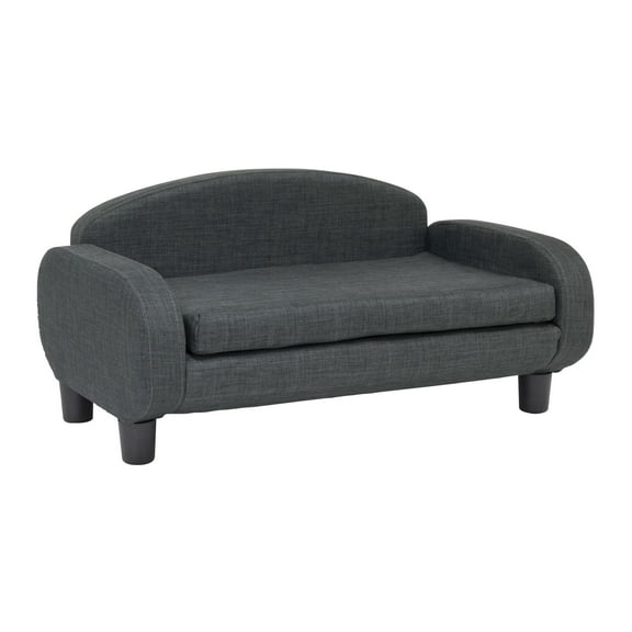 Paws & Purrs Cat Sofa Bed, Pet Couch for Indoor Cats Elevated Cat Beds with Removable Washable Mattress Cover for Kitten, Puppy or Small Animal- 31.5" Wide, Gray